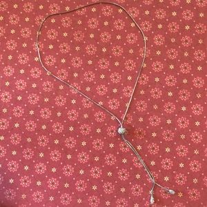 necklace with crystal accents & slide adjustment